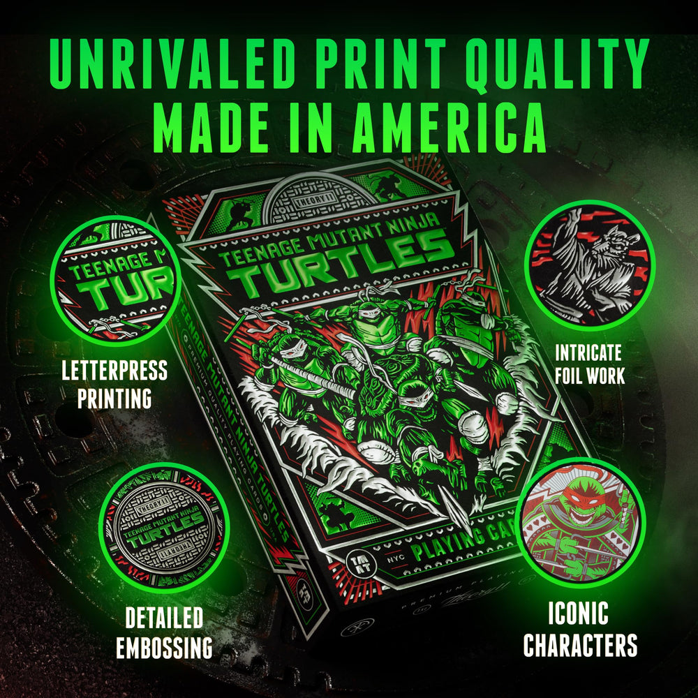 The theory11 TMNT premium playing cards Michelangelo artwork for energetic play.