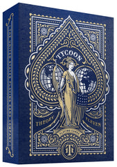 Theory11 Tycoon Blue deck in a premium front box, ideal for collectors and close-up magic.