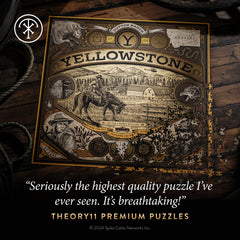Theory11 Yellowstone puzzle assembled scene ready for room display.