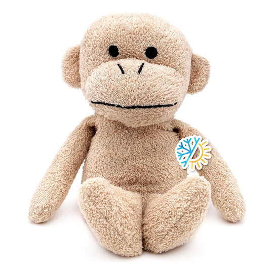 Thermal-Aid Jo Jo The Monkey with a washable plush cover for easy cleaning