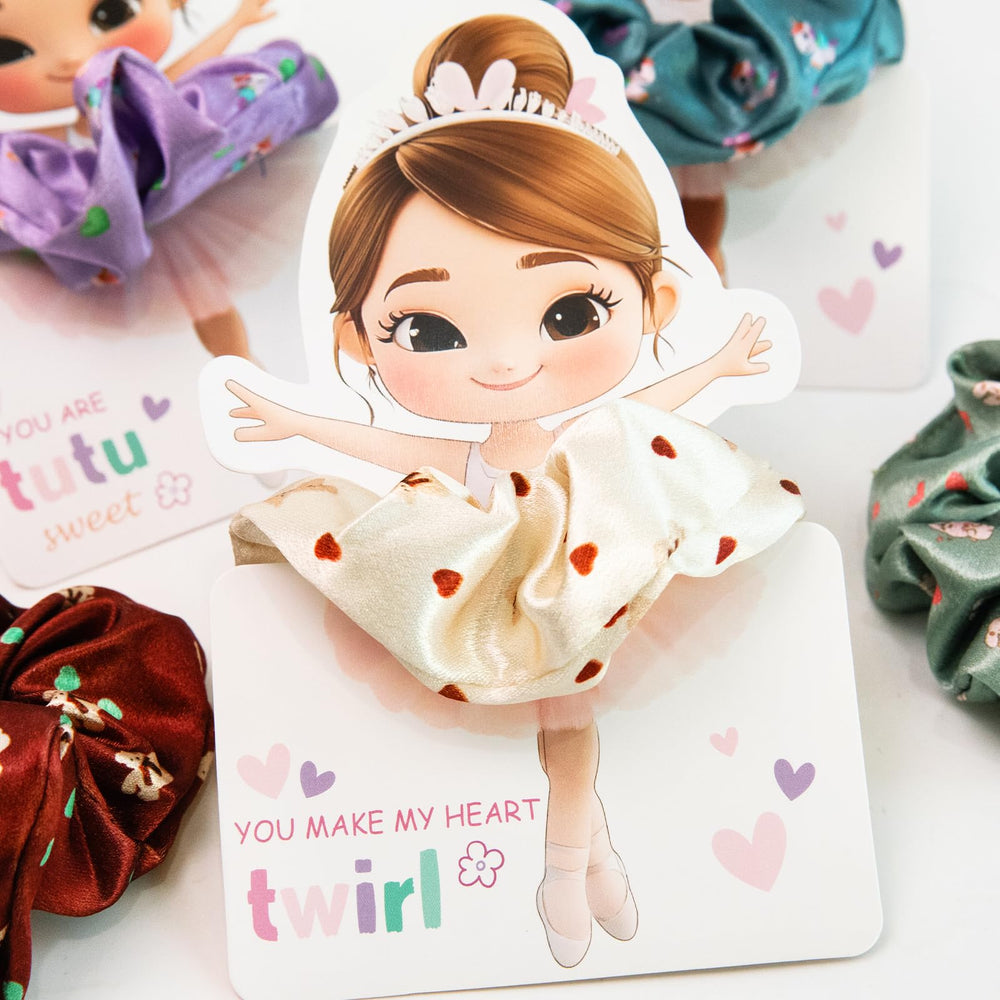 Thigreact ballerina designs feature bear, unicorn, bunny, mermaid with hearts.