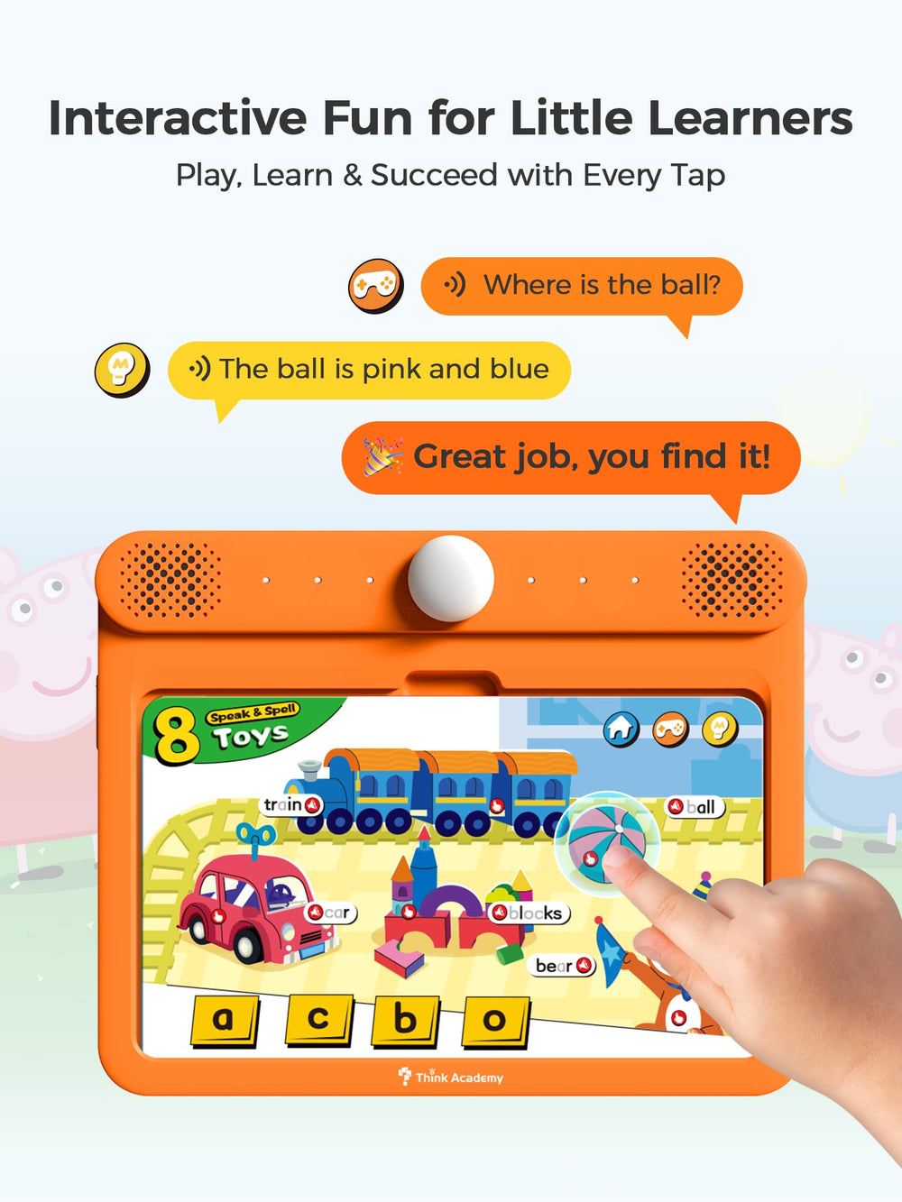 Think Academy Learning Pad game modes encourage exploration and structured practice.
