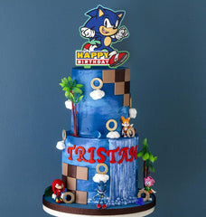 Think Green Fun Sonic Gamer topper size 6.7 by 9 inches