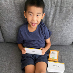 Think Tank Scholar jumbo flash cards reading practice boost with bold letters for beginners.