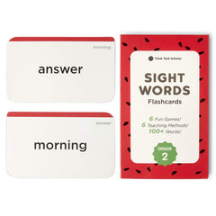 Think Tank Scholar sight words flash cards front view for quick reading practice at home