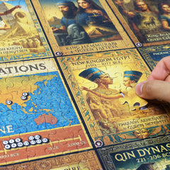Think2Master Ancient Civilizations puzzle 16-panels artwork highlights ancient cultures for immersive learning.