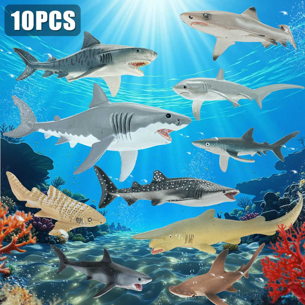 ThinkBay 5-8 inch shark figures promote creative storytelling and exploration.