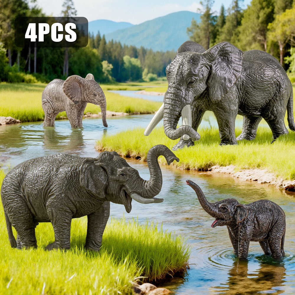 ThinkBAY elephant family figurines for room decor and imaginative adventures