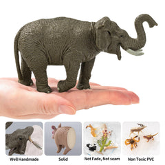 ThinkBAY hand painted elephant figurine with realistic texture for durable display