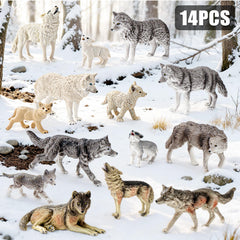 THINKBAY hand-painted wolf figure with lifelike textures for realistic role-play.
