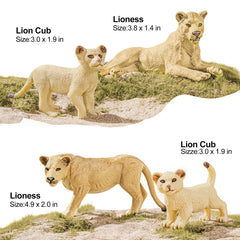 THINKBAY lioness figures pair for cooperative play and animal family storytelling