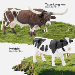 ThinkBay longhorn calf figurine profile highlighting realistic details for storytelling play.