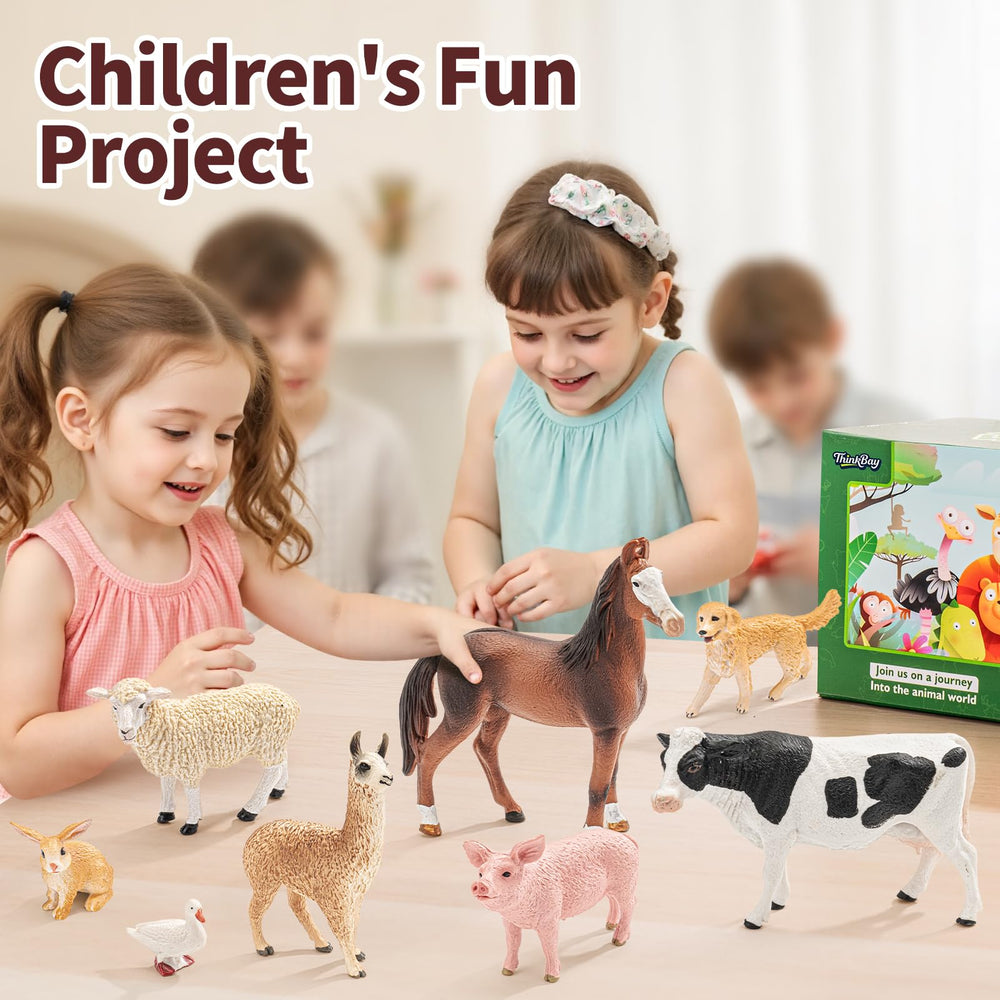 THINKBAY marwari horse figurine for realistic farm play and learning.