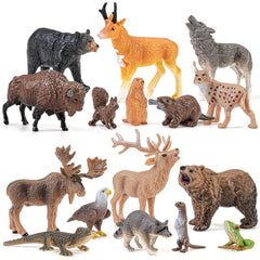 THINKBAY brown bear figurine with lifelike fur for imaginative play