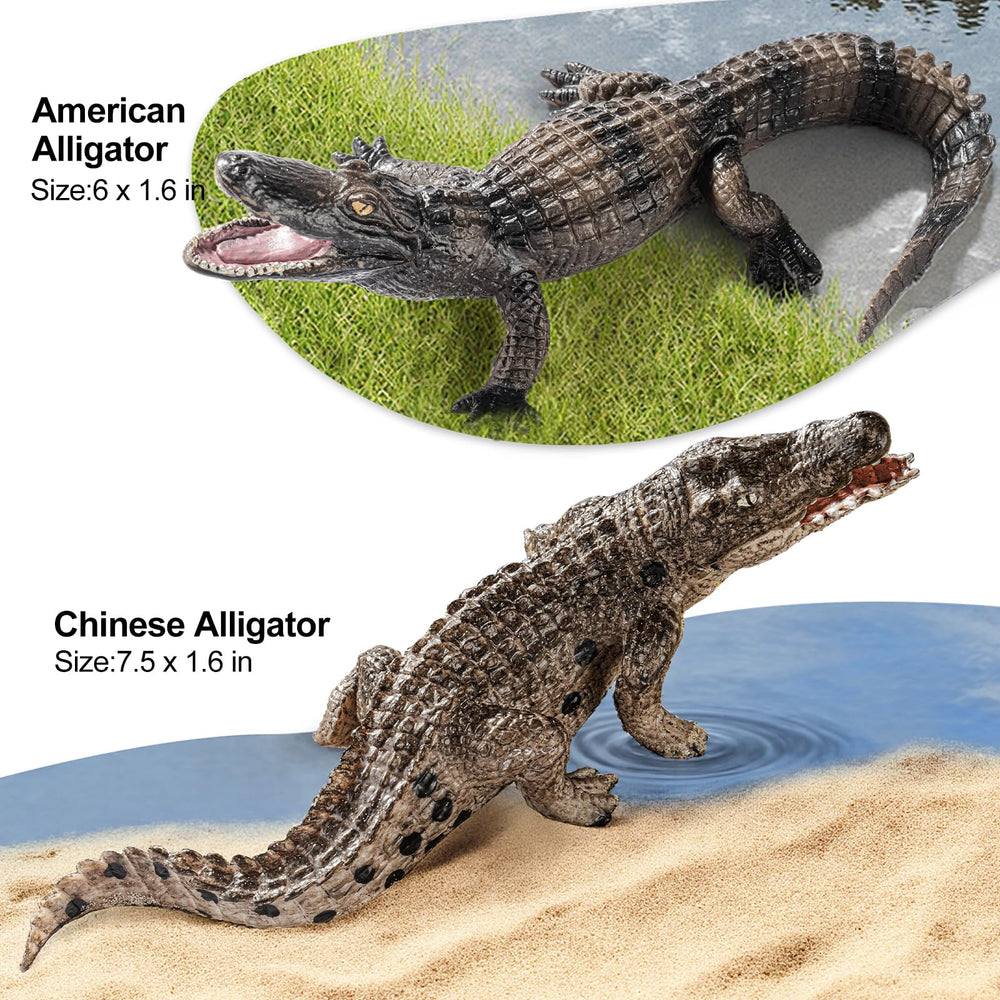 THINKBAY Nile crocodile toy figurine designed for lifelike play and storytelling