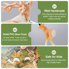 THINKBAY gray wolf figurine perfect for storytelling and exploration
