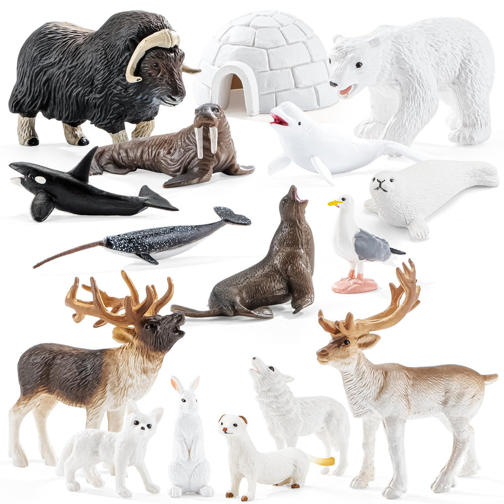 ThinkBay polar bear figurine for imaginative Arctic adventures.