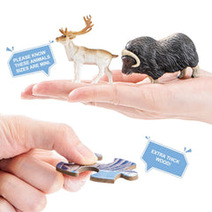 ThinkBAY polar bear figurine inspires imaginative pretend play and awareness.