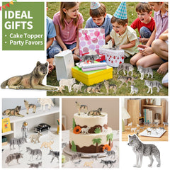 THINKBAY sturdy plastic wolf toys withstand hours of safe, durable play.