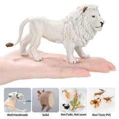 THINKBAY white lion cub figurine close-up for bright play
