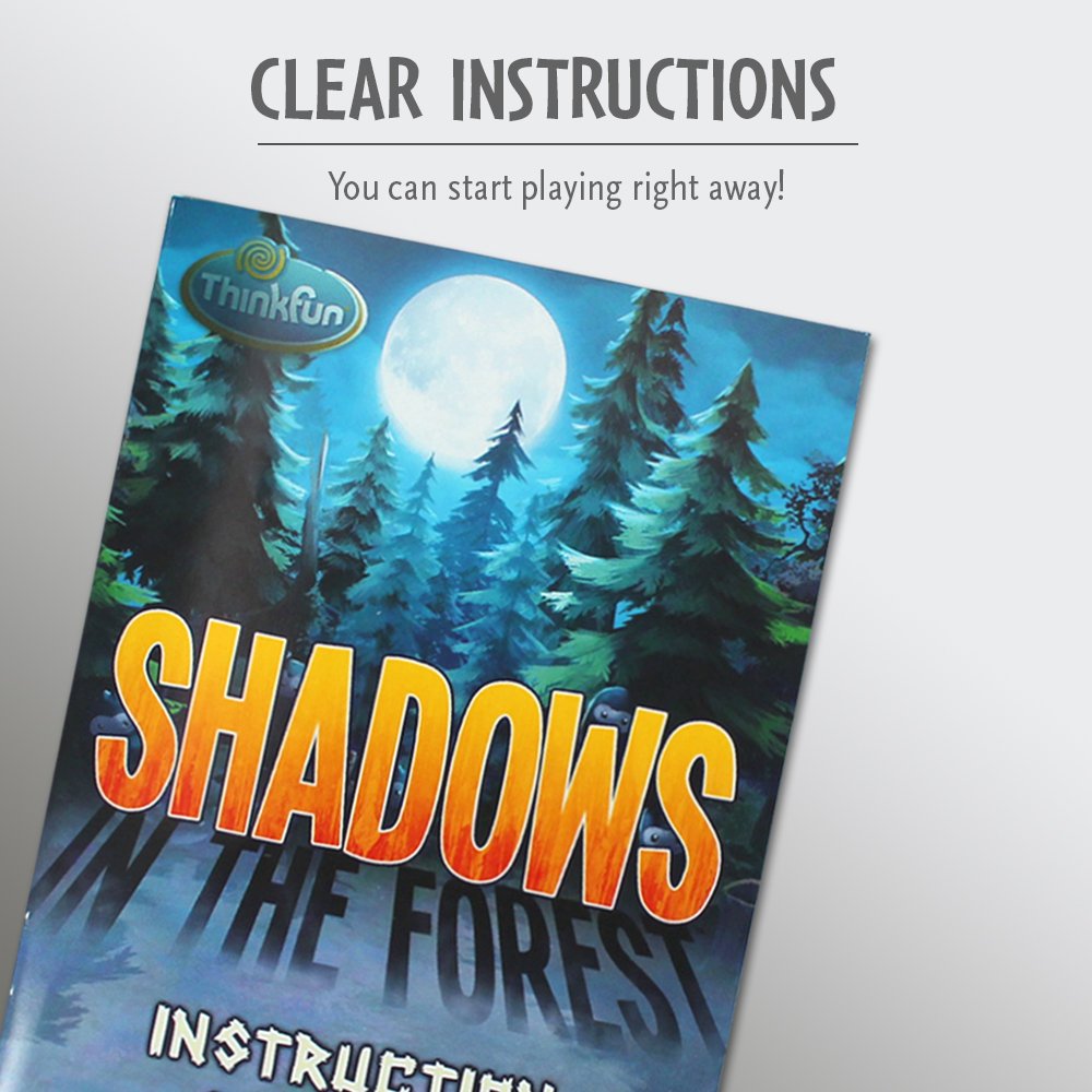 ThinkFun Shadows in the Forest shadowing masks create dynamic team roles for varied play.