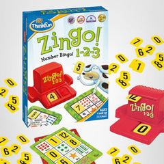 ThinkFun Zingo 1-2-3 kids playing and learning together on a table