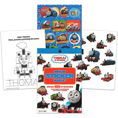 Two sticker sheets with coloring pages from Thomas & Friends for daily rewards.
