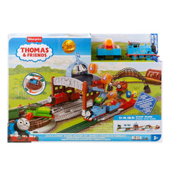 Thomas & Friends barrels launch onto depot roof with bell
