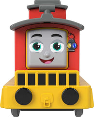 Die-cast Bruno locomotive with connectors supports expanding fleets for storytelling.