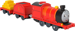 Thomas & Friends James train with top button for sounds.