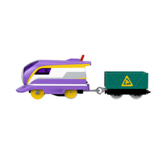 Plastic connectors to attach other engines and cargo cars for expanding fleets.