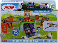 Thomas & Friends push-along engines with connectors enable expanded setups.