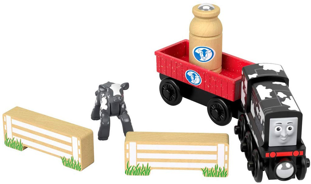 Thomas & Friends Wood Diesel's Dairy Drop-Off cargo car adds versatile train cargo options