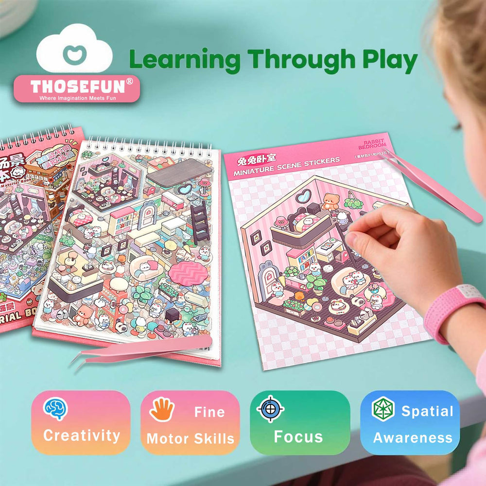 THOSEFUN 3D sticker scene book gift-ready for holidays and celebrations