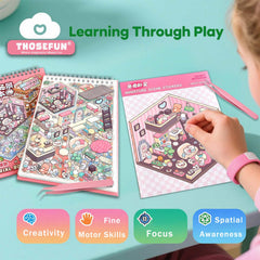 THOSEFUN 3D sticker scene book gift-ready for holidays and celebrations