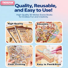 THOSEFUN 3D Sticker Scene Book tweezers pair image for precise placement