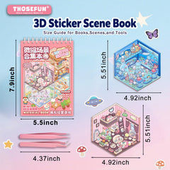 THOSEFUN 3D sticker sheets collection offering versatile designs for DIY crafts