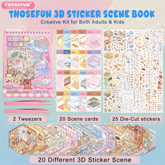 THOSEFUN gym scene stickers motivate playful activity during crafts and journaling