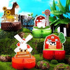 Threan sheep honeycomb centerpiece soft barnyard decor for events