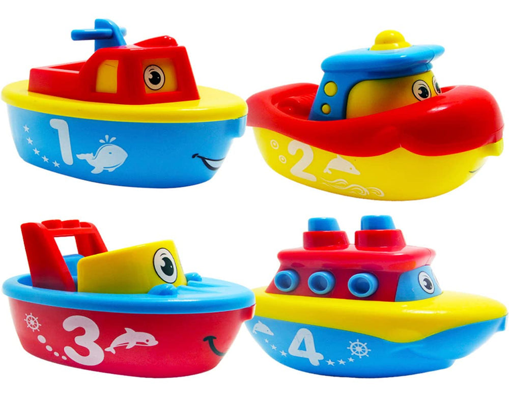 3 Bees & Me magnetic boat set in bath promotes tactile play and color recognition