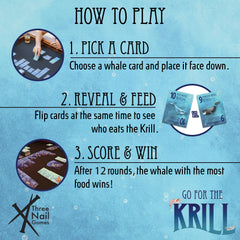 Three Nail Games Go for the Krill playing area, quick rounds ideal for busy families.