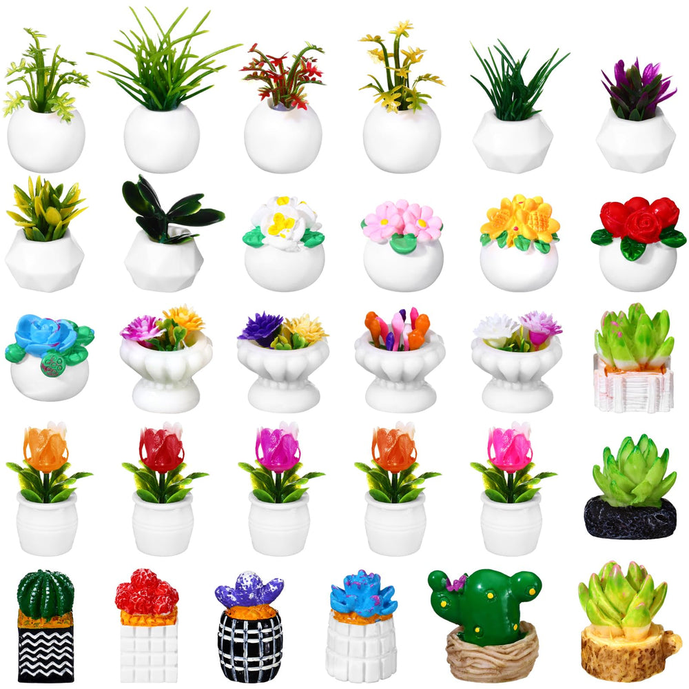 Threehoney succulent mini pot adds realistic greenery to dollhouses