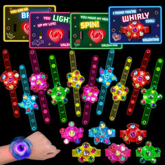 Thremhoo 24pcs light-up fidget bracelets glow for classroom fun and party vibes.