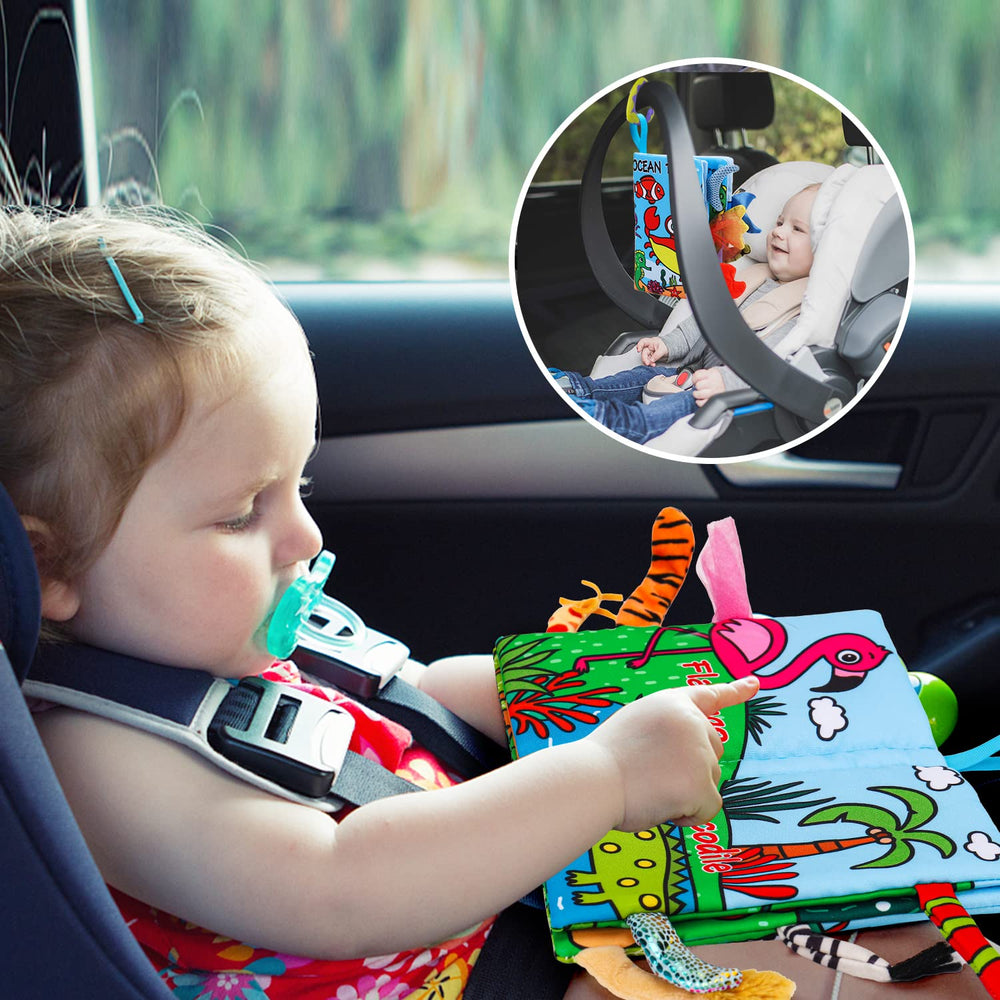 Thremhoo tummy time high-contrast pages aid visual development.