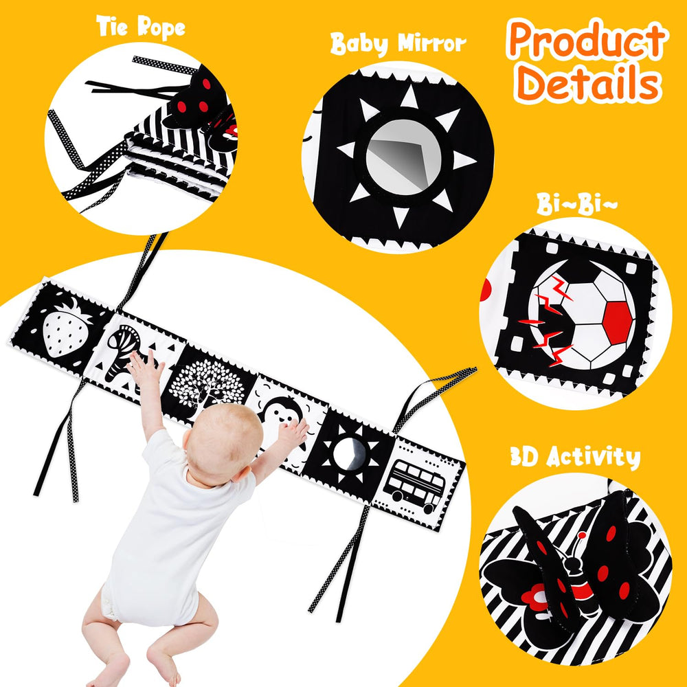 Thremhoo baby mirror toy encourages curious self-viewing during play