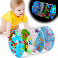 Thremhoo glowing jumbo roller toy encourages crawling and exploration.