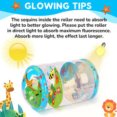 Thremhoo glow-in-the-dark sequins attract curiosity during tummy time.