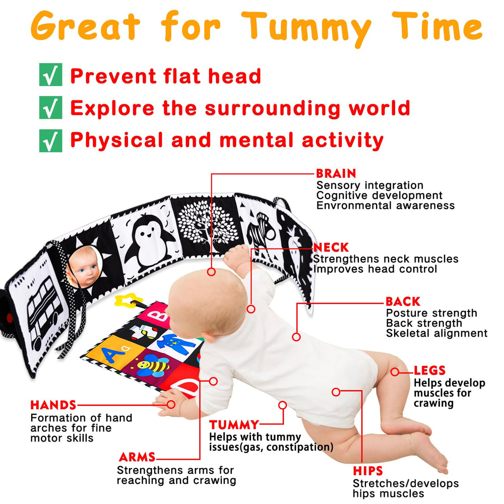 Thremhoo high-contrast baby book to support newborn visual engagement