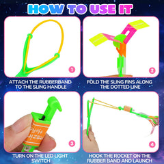 Thremhoo LED glow helicopter green perfect for after-school fun.