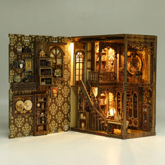 THRIVINGIVAN Book Nook Kit dollhouse accessory brings charm to bookcase decor